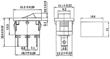 KINTRADE Mini SS12D00G3 SPDT 1 Position Interrupteur à glissière Vertical pour Panneau de Carte de Circuit imprimé à 3 Broches 3 Pieds verticalement Pack de 20 