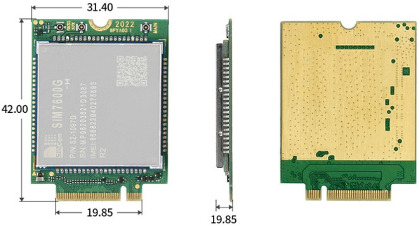 Sim7600g Pcb Module SIM7600G-H-M2 4G Communication Module | Buy in Australia | TEL0158 ...