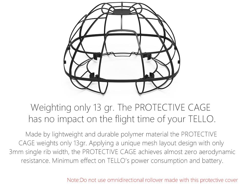 Pgytech Case Jaula Protector Para Dron Dji Tello Negro