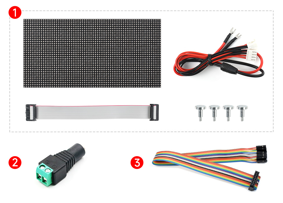 RGB full-color LED matrix panel (2.5mm Pitch, 64x32 pixels) | Buy in ...