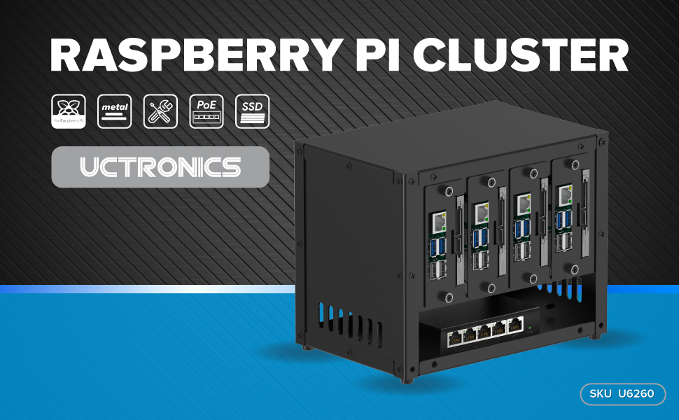 Multi Raspberry Pi Cluster Cluster Enclosure for 4x Raspberry Pi and switch | Buy in Australia ...