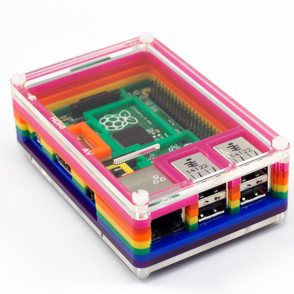 Pibo Raspberry Pi Pibow Rainbow for Raspberry Pi Model B+ | Buy in Australia | PI-PIBOW ...