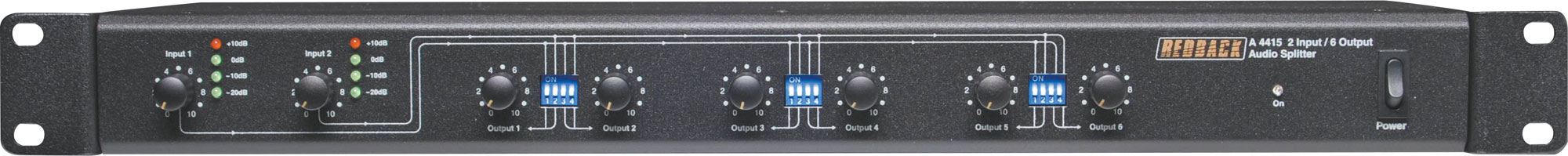 2 Input to 6 Output Audio Splitter | Buy in Australia | AA4415 | Core ...