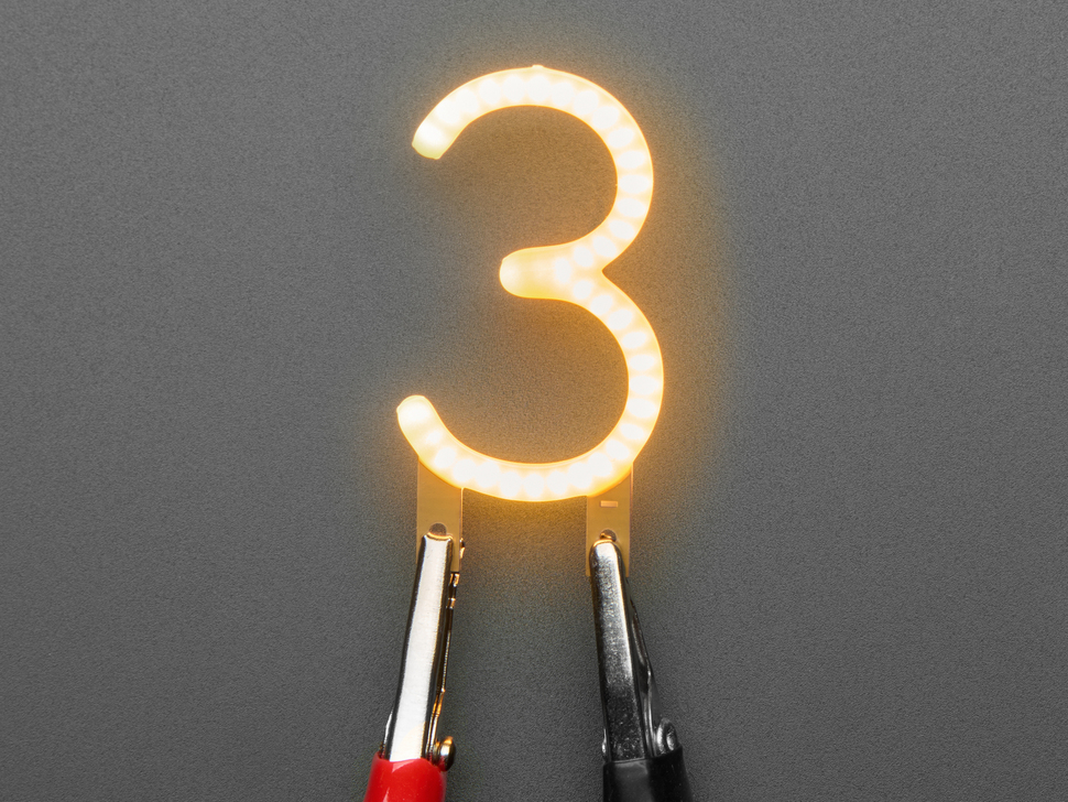 Number LED Filament - Warm White 