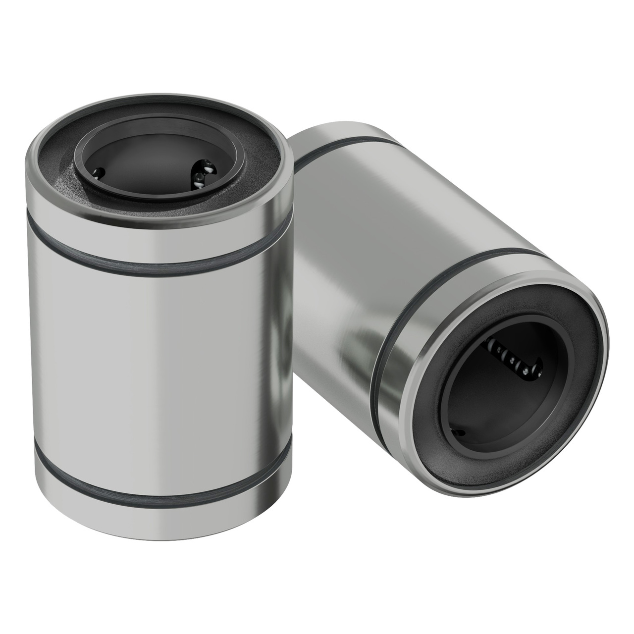 Aopin LMF12LUU Linear Ball Bearing With Flange - 12mm ID, 21mm OD, 4-Row Steel Balls For CNC & 3D Printers (2-Pack)