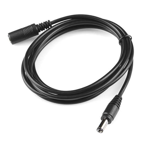 Barrel Jack Extension Cable - M-F (6 ft 
