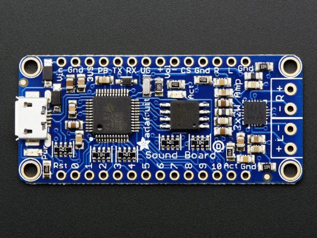 Adafruit Audio FX Sound Board + 2x2W Amp - WAV/OGG Trigger -16MB Australia