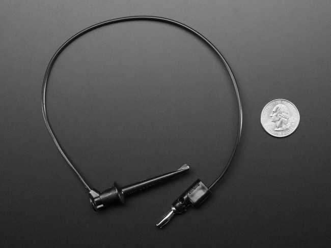 Câbles De Test Pomona Minigrabber/Banana Plug (Noir) - Lot De 5 - Pour L'électronique Et Les Mesures