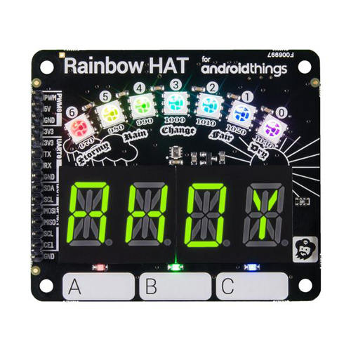 pimoroni rainbow hat for android things and raspberry pi