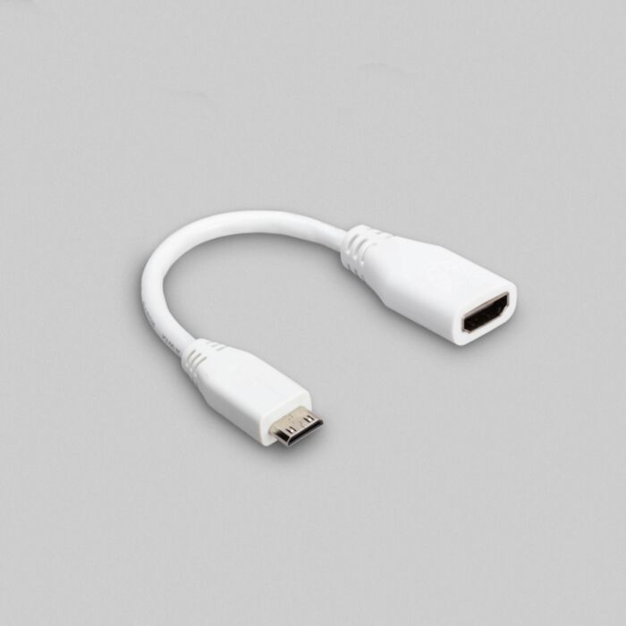 Mini HDMI Adapter for Raspberry Pi Zero 2 (10cm White)