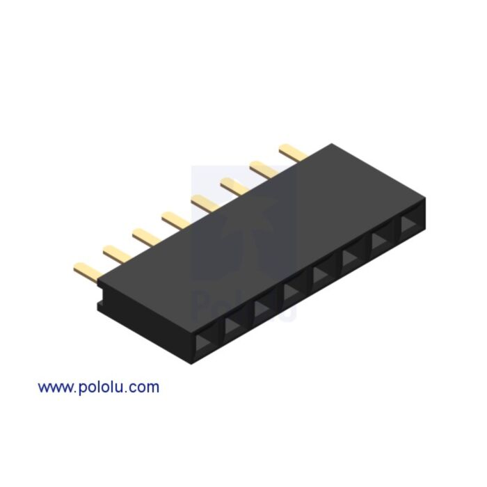 0.100" (2.54 mm) Female Header: 1x8-Pin, Straight
