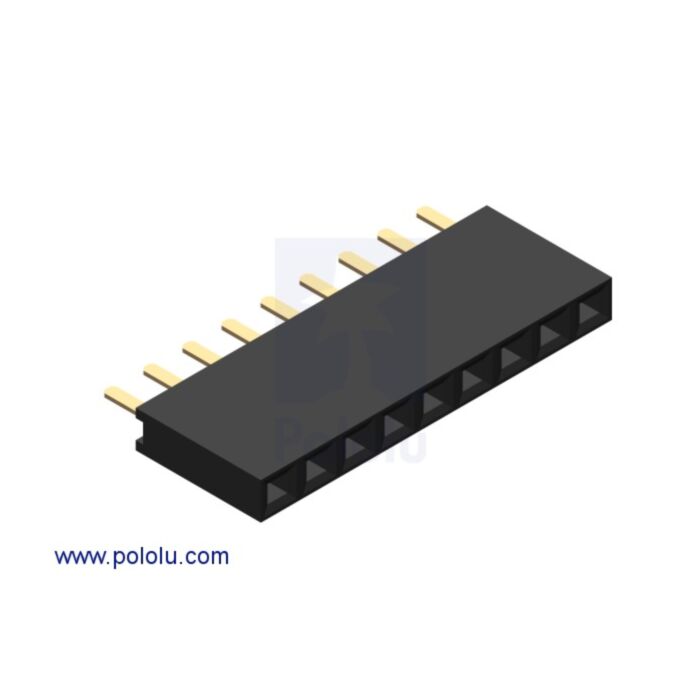 0.100" (2.54 mm) Female Header: 1x9-Pin, Straight