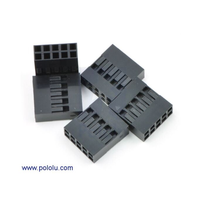 0.1" (2.54mm) Crimp Connector Housing: 2x5-Pin 5-Pack