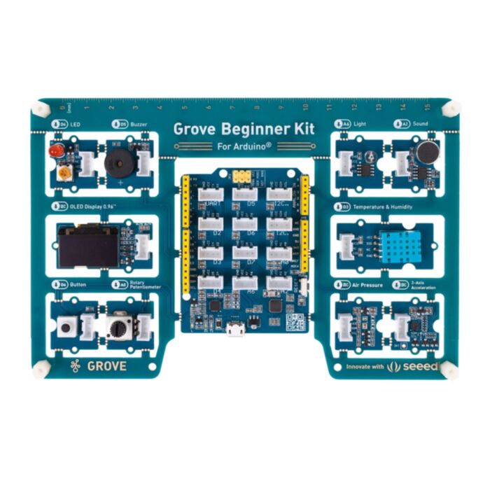 Grove Beginner Kit for Arduino - All-in-one Arduino Compatible Board with 10 Sensors and 12 Projects (Seeed Studio)