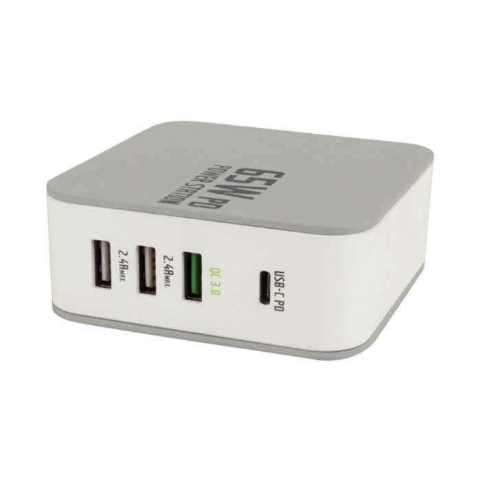 65W High Capacity 4 Port USB Charging Station