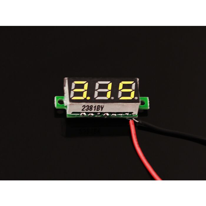 0.28 Inch LED digital DC voltmeter - Yellow (Seeed Studio) 