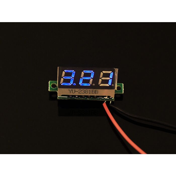 0.28 Inch LED digital DC voltmeter - Blue (Seeed Studio) 