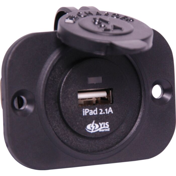 12V DC Panel Mount Female Car USB Socket (SKU: P0664 Image 1)