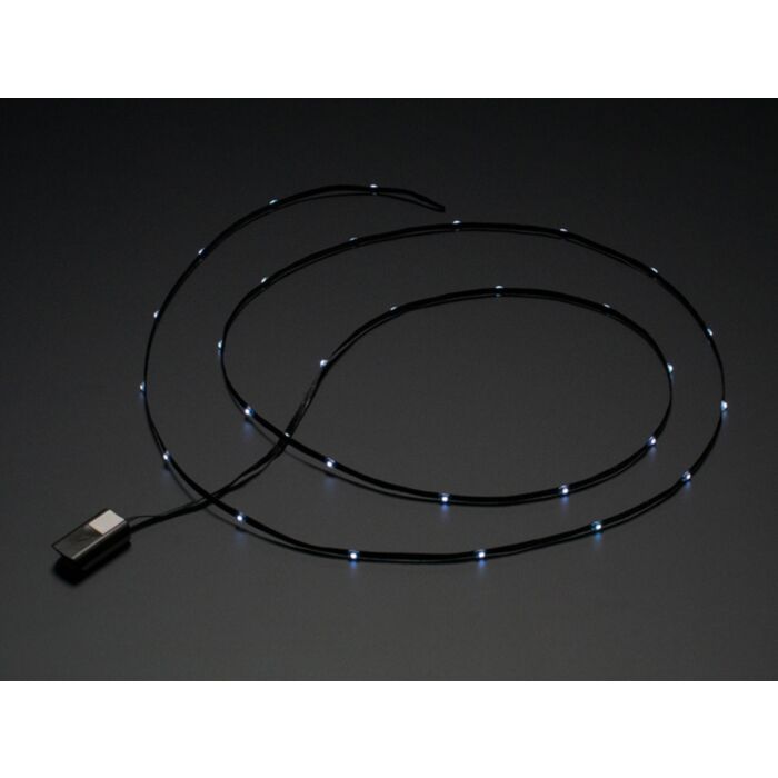 Litex White LEDs on Black Fabric Ribbon Pack - 1.5 meter 30 LEDs
