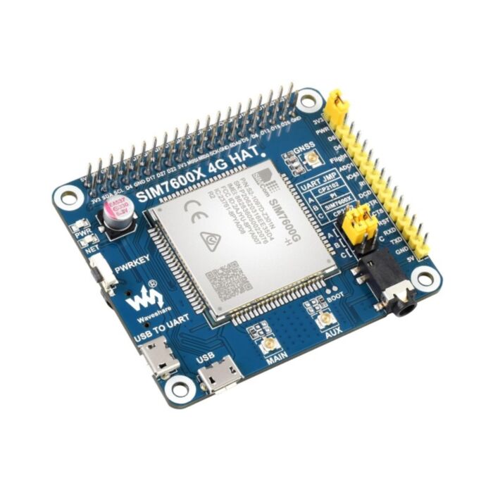 Waveshare 4G HAT for Raspberry Pi (LTE Cat-4/4G/3G/2G/GNSS) 