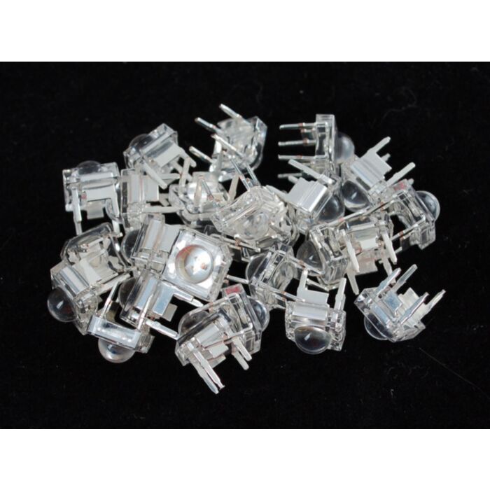 Clear Piranha Super-flux RGB (tri-color) LED (25 pack) - Common Anode