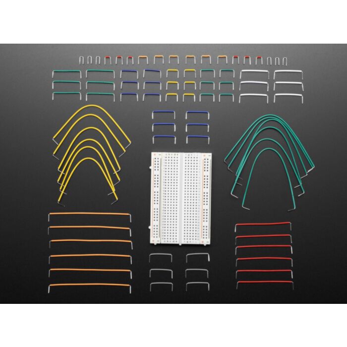 Half Size Breadboard + 78 Piece 22AWG Jumper Wire Bundle