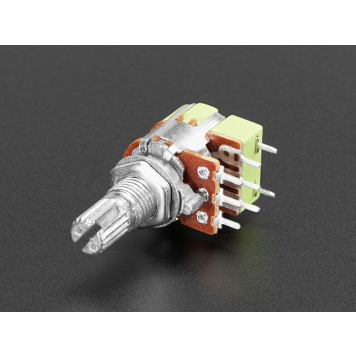 Panel Mount 10K Dual Log Potentiometer w/ On-Off Switch - 10K Dual Log w Switch