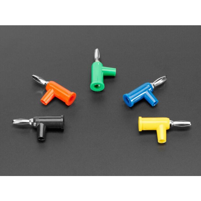 Solder-free Stackable Banana Plugs 4mm - Pack of 5 Multi Color