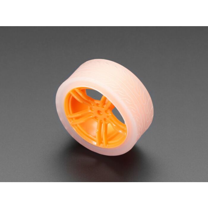 Orange and Clear TT Motor Wheel for TT DC Gearbox Motor