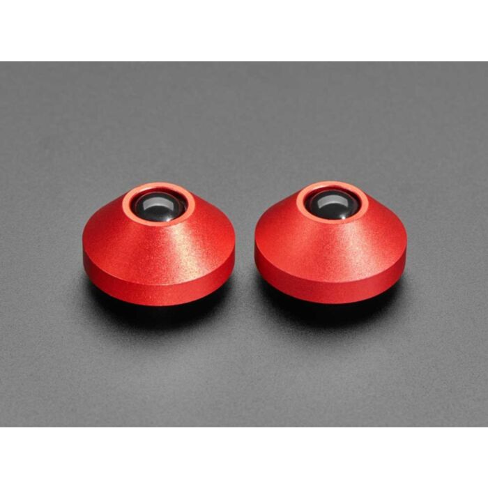 Red Anodized Aluminum Bumper Feet - Pack of 2