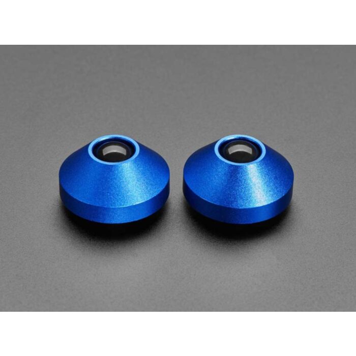 Blue Anodized Aluminum Bumper Feet - Pack of 2