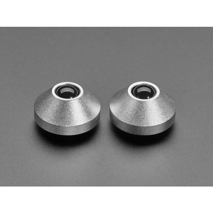 Silver Anodized Aluminum Bumper Feet - Pack of 2