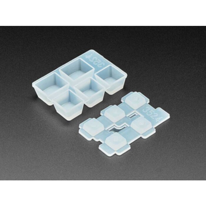 Silicone Keycap Molds - MX Compatible Switches (3 x 1U and 2 x 1.25U "ctrl")