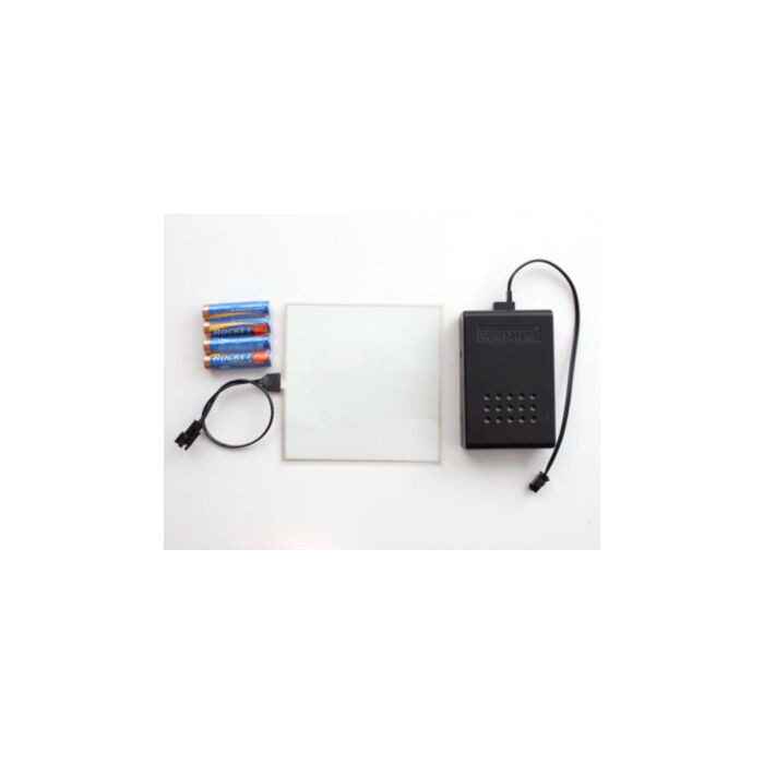 Electroluminescent (EL) Panel Starter Pack - 10cm x 10cm Aqua