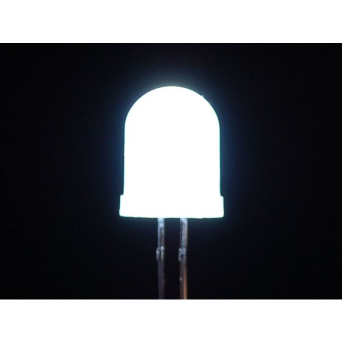 Diffused White 10mm LED (25 pack)
