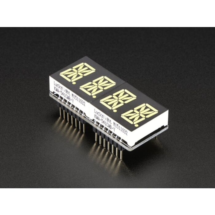 Adafruit 0.54" Quad Alphanumeric FeatherWing Display - White