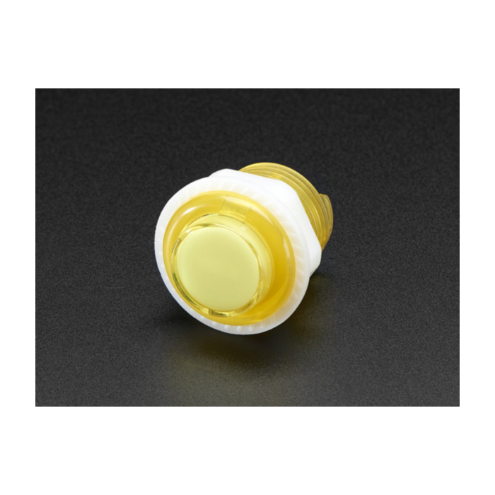 Mini LED Arcade Button - 24mm Translucent Yellow