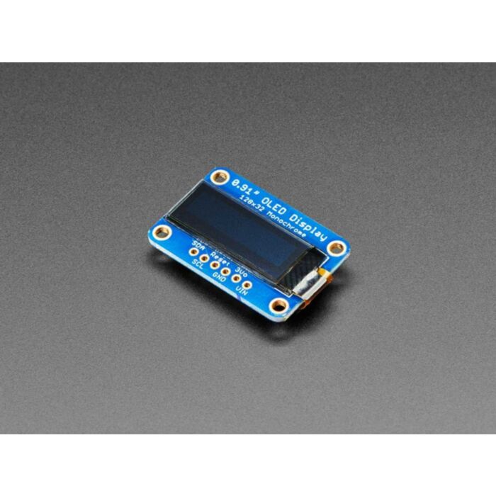 Monochrome 0.91 128x32 I2C OLED Display - STEMMA QT / Qwiic Compatible
