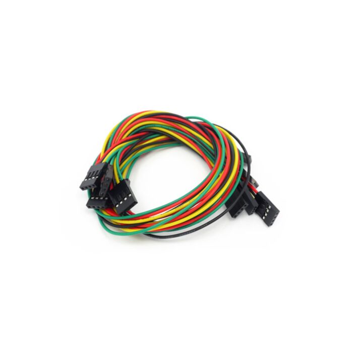 4 pin dual-female jumper wire - 300mm (5 PCs pack) (Seeed Studio) 