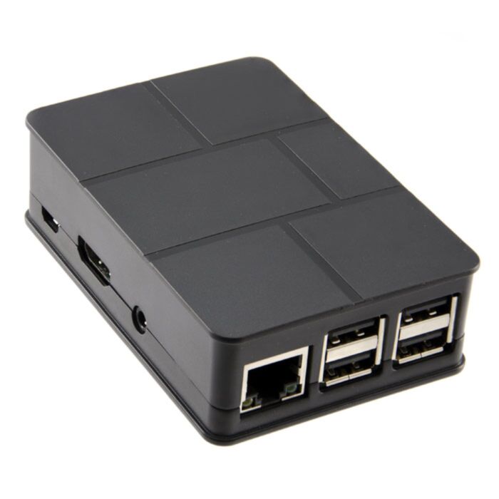 Case for Raspberry Pi 3+ (Black, Block Pattern)