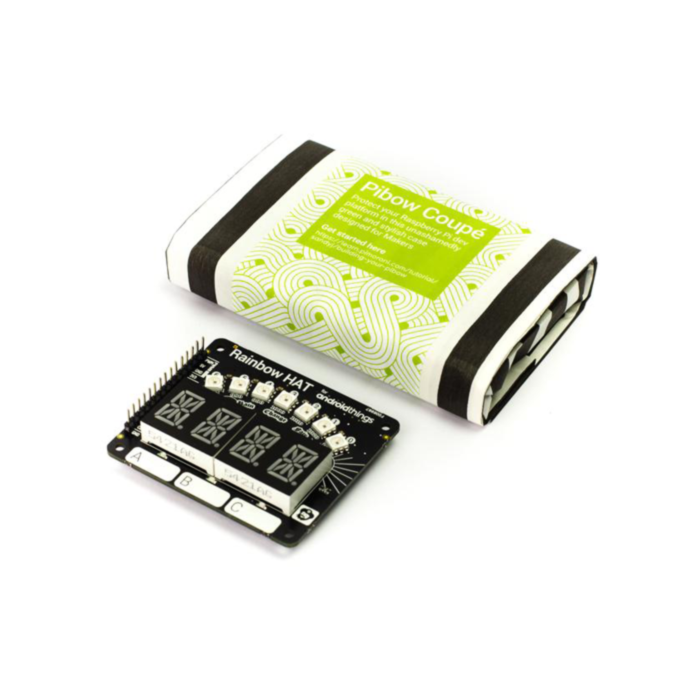 Pimoroni Rainbow HAT plus Pibow Coupé for Android Things™ and Raspberry Pi