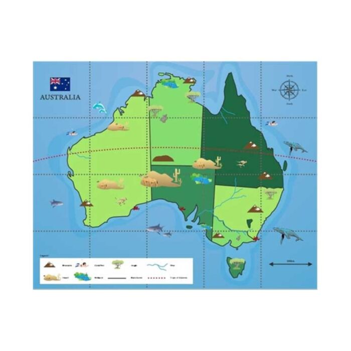 Bee-Bot/Blue Bot Mat - Australia Map