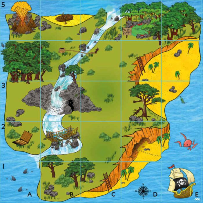 Bee-Bot/Blue Bot Mat - Treasure Island