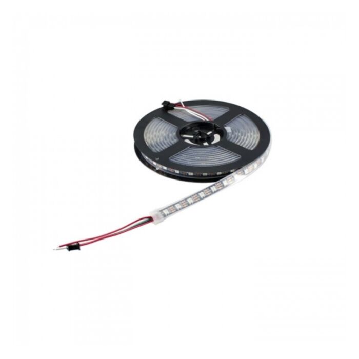 5M RGB LED Strip - APA102c 60 Per Meter - Black Strip - Weatherproof