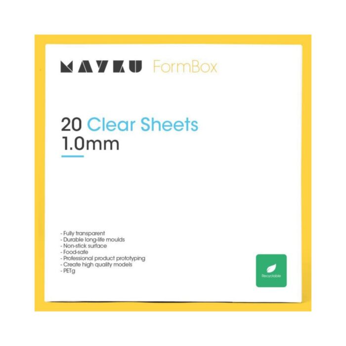 20 Pack of Mayku Clear Sheets for FormBox (1mm, PETG)