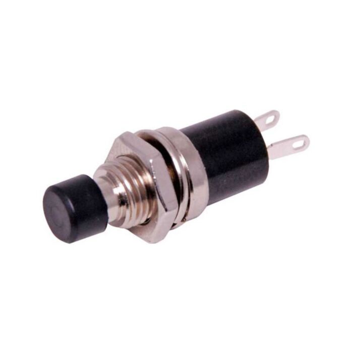 SPST Black Push Off Mini Pushbutton Switch