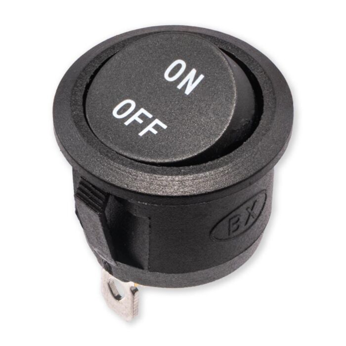 Rocker Switch - (SPST, round, on off)