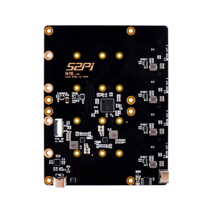 52Pi N16 Quad NVMe Expansion Board for Raspberry Pi 5