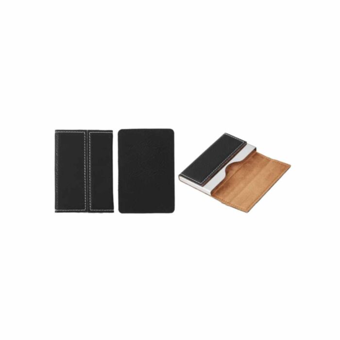 Black to Silver Laserable Business Card Holder