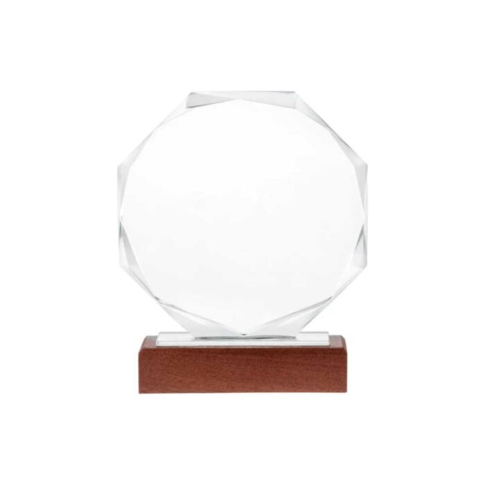 xTool Blank Octagonal Glass Award Trophy (17 × 15cm)